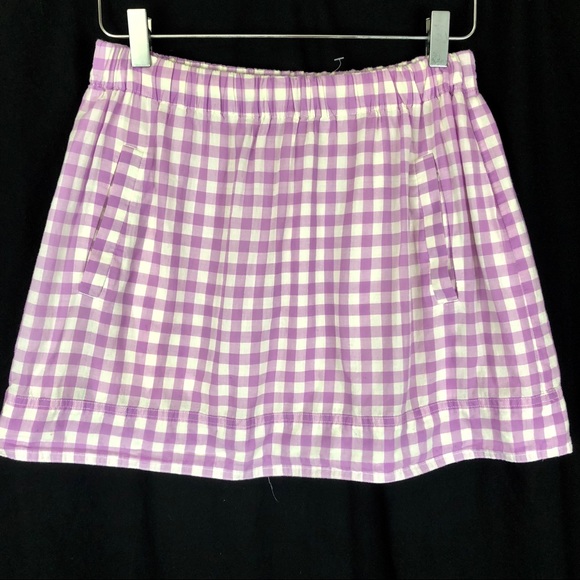 J. Crew Factory Dresses & Skirts - J. CREW | purple white checkered skirt S